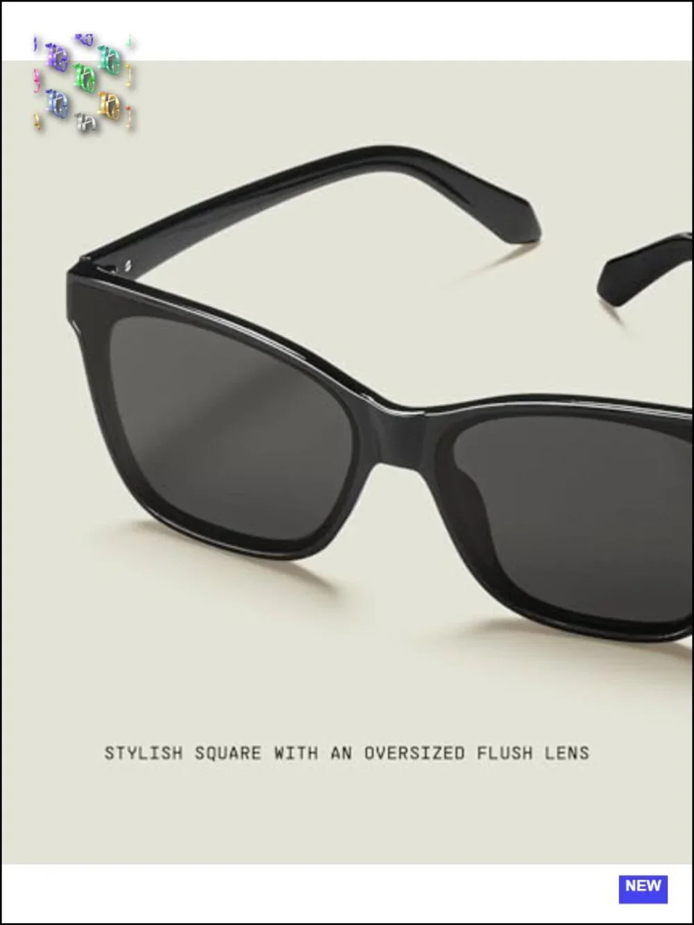Oversized Square Sunglasses UV Protection Cat-Eye Brow